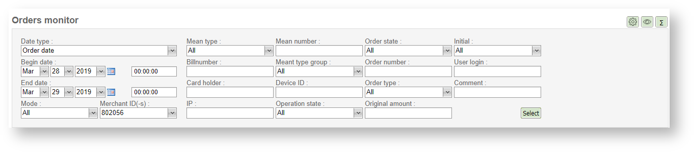 Documentations English Bel > Orders search > LK71.PNG